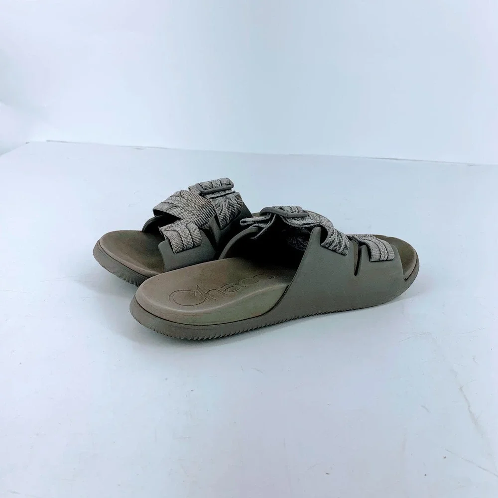 Chaco Chillos Slide Sandals Womens 7 Olive Green Adjustable‎ Strap J106846